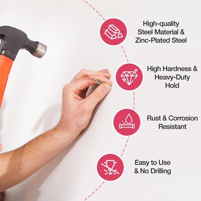 EchoWay 120 PCS Self Drilling Drywall Anchors with Screws Kit, 3 Sizes Heavy Duty Galvanized Metal Expansion Anchors, Drywall Grip Anchors and Screws for Shelf, Mirror, Cabinet, Pictures Frames - Image 3